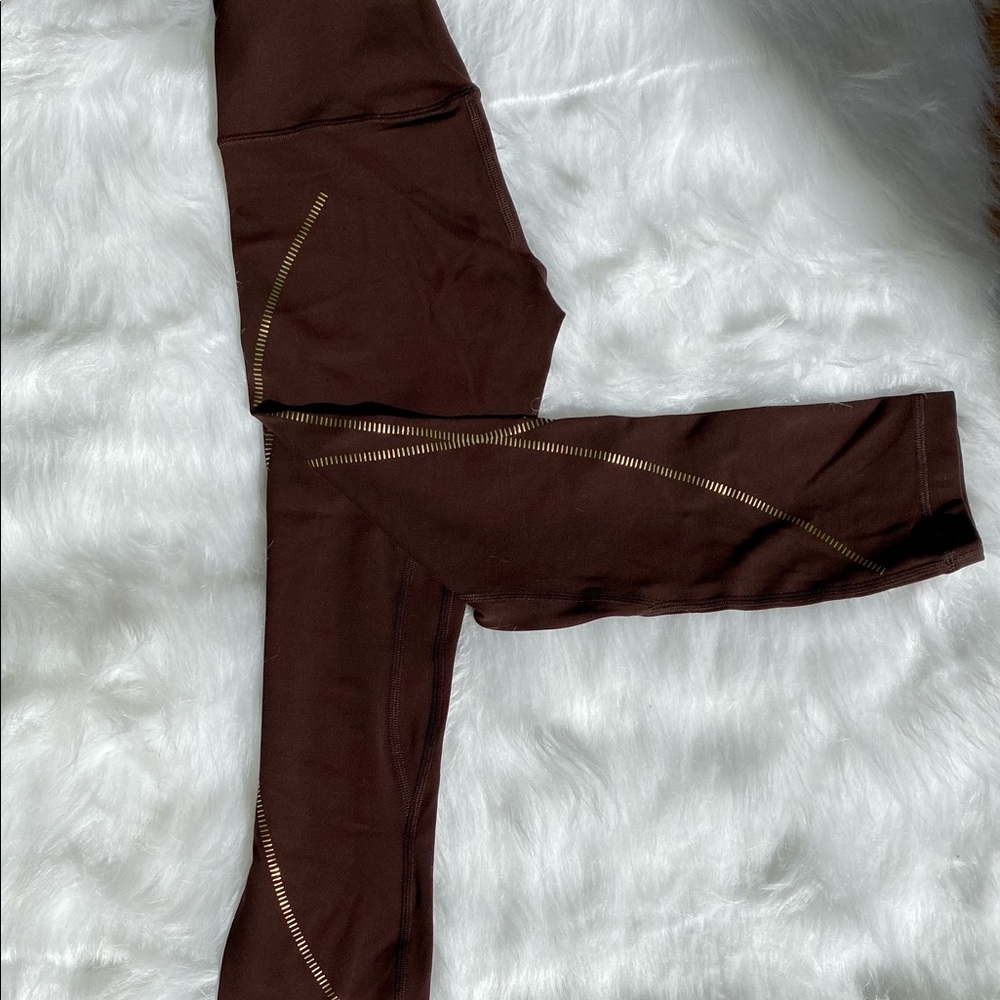 NW/OT LULULEMON SPECIAL EDITION ALIGN CROP 21” GOLD FRENCH PRESS! RARE!!!